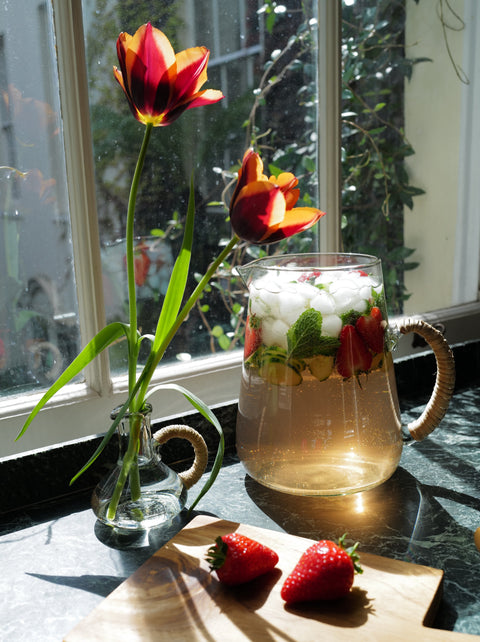 Glass Jug with Jute handle