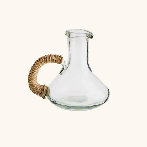 Glass Jug with Jute handle