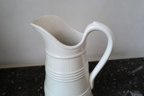 Antique Boch & Freres White Pitcher
