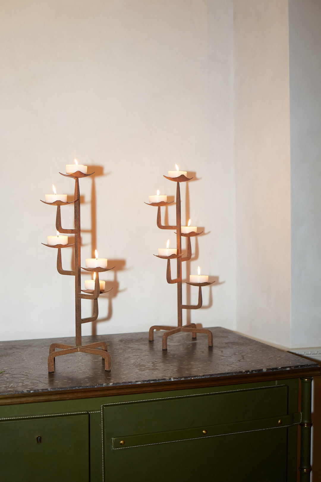 Pair of Brutalist Candelabras