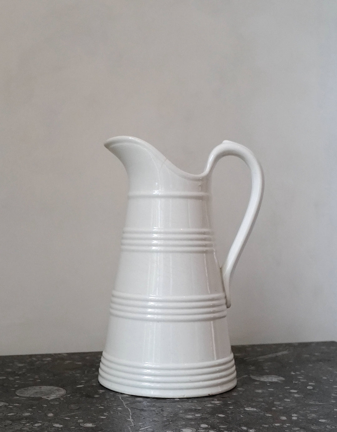 Antique Boch & Freres White Pitcher