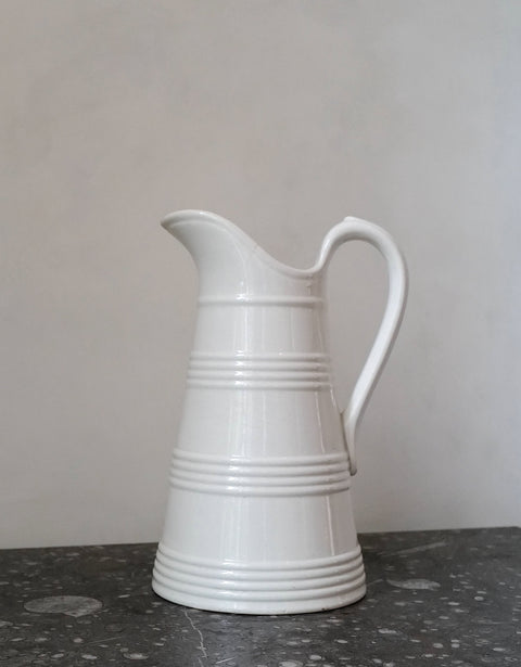 Antique Boch & Freres White Pitcher