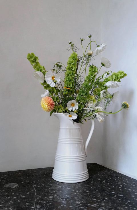 Antique Boch & Freres White Pitcher