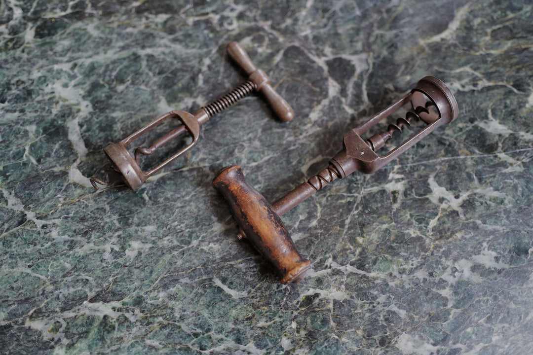 Antique Corkscrew with Wooden Handle